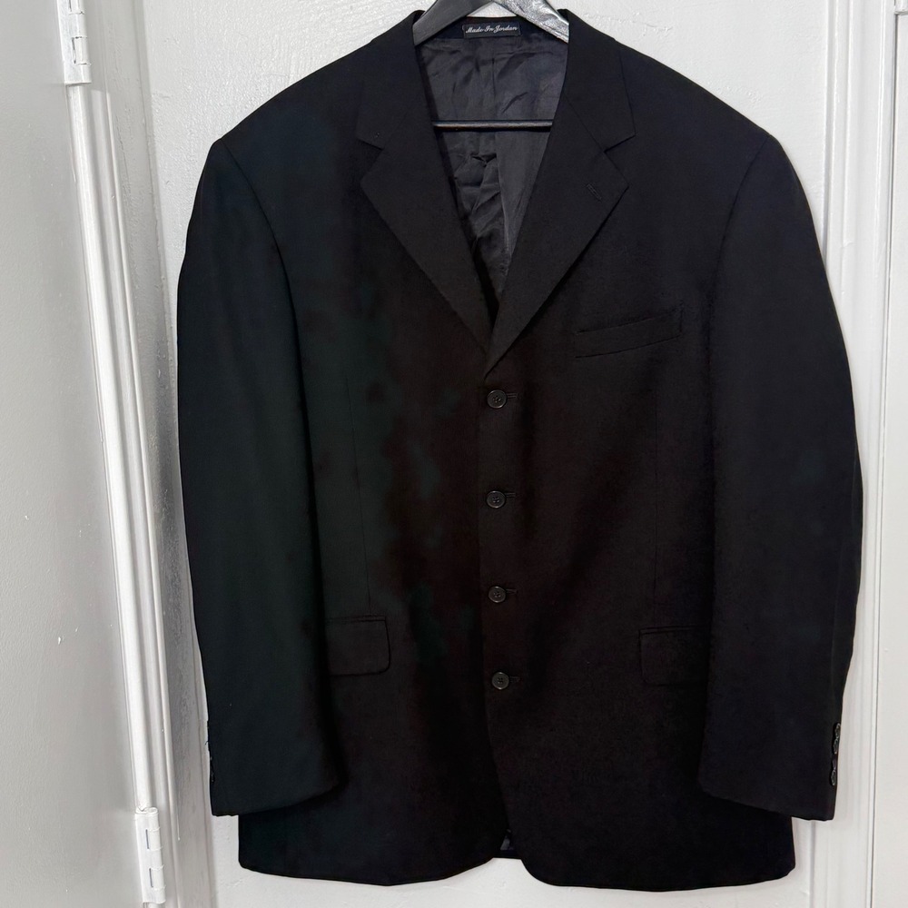 Perry Ellis Portfolio Men's Classic Black Four Button Suit Jacket/Blazer